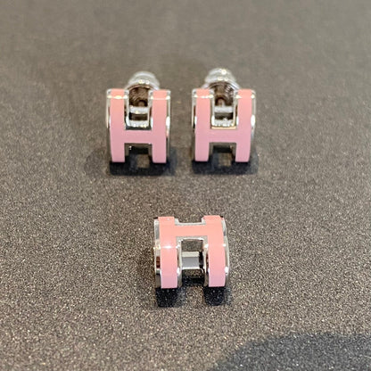 [Rose Jewellery]MINI POP H SILVER EARRINGS PINK