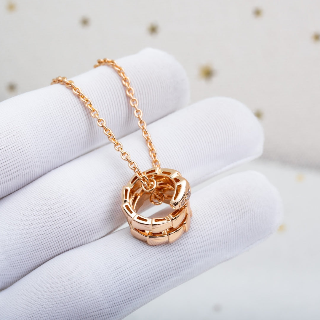 [Rose Jewellery]SERPENTI PINK GOLD NECKLACE DIAMOND