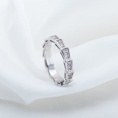 [Rose Jewellery]SERPENTI RING SILVER DIAMOND PAVED 3MM