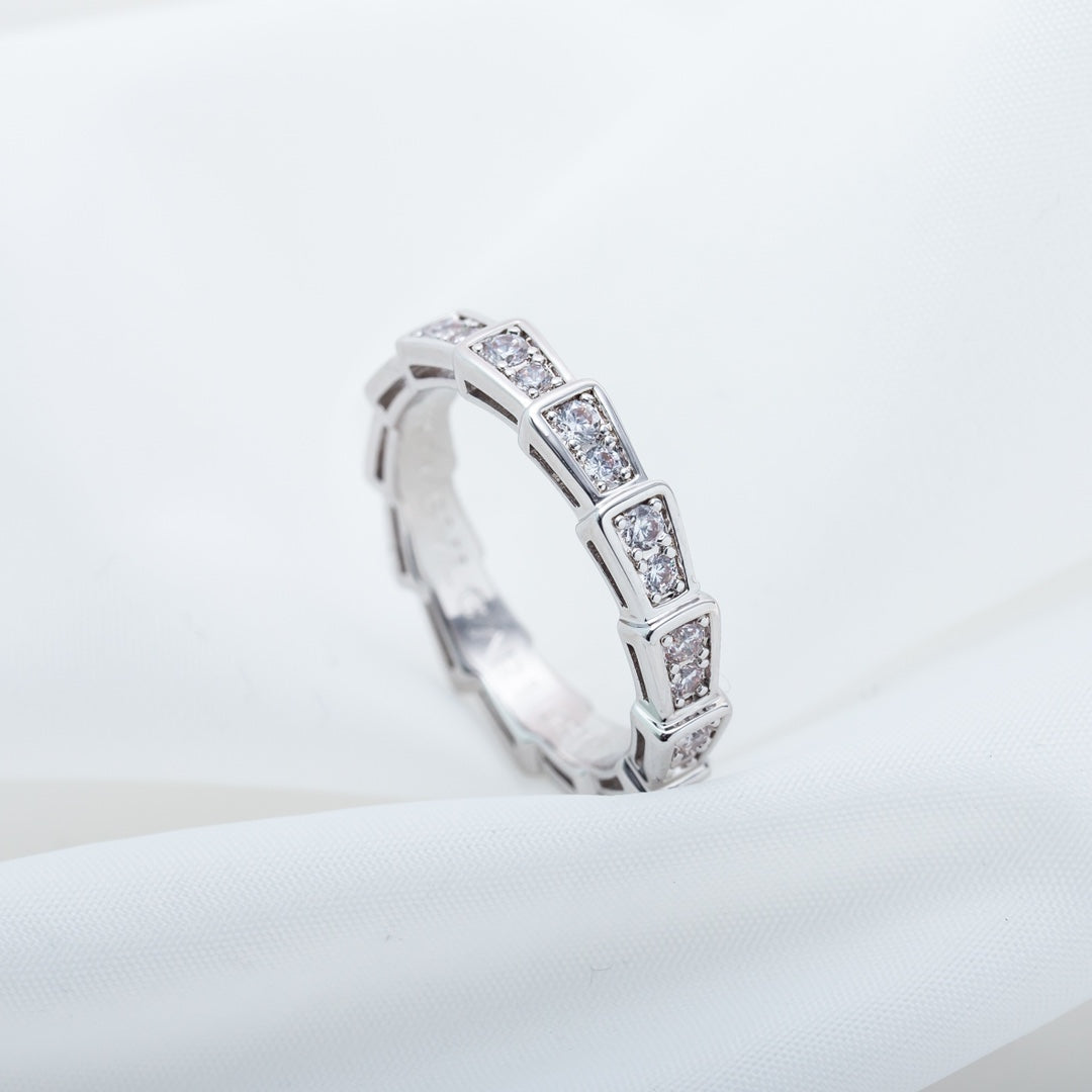 [Rose Jewellery]SERPENTI RING SILVER DIAMOND PAVED 3MM