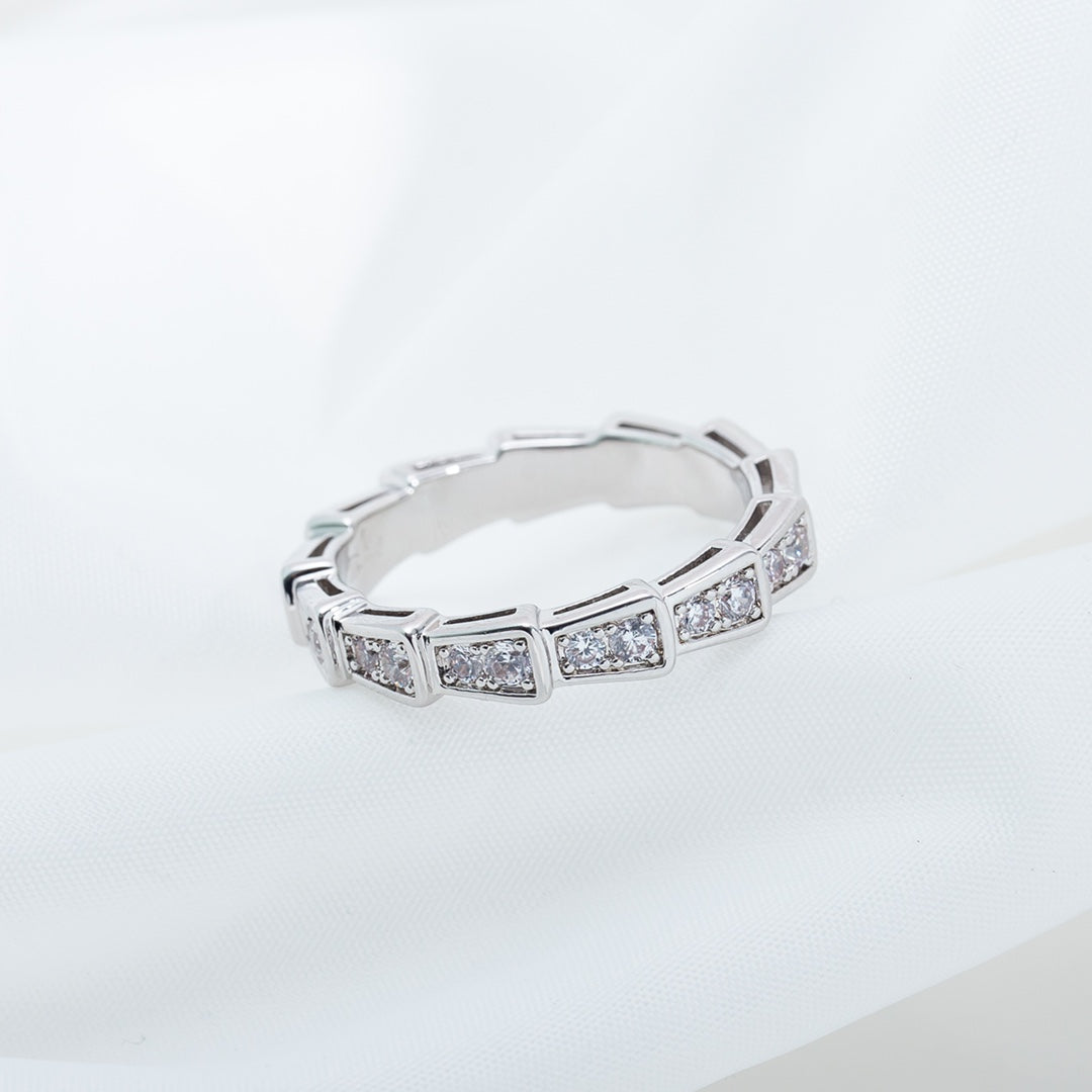 [Rose Jewellery]SERPENTI RING SILVER DIAMOND PAVED 3MM