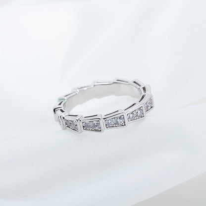 [Rose Jewellery]SERPENTI RING SILVER DIAMOND PAVED 3MM