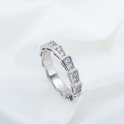 [Rose Jewellery]SERPENTI RING SILVER DIAMOND PAVED 3MM