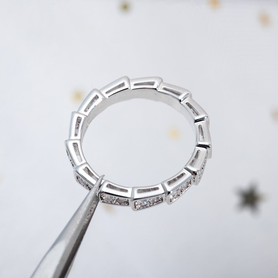 [Rose Jewellery]SERPENTI RING SILVER DIAMOND PAVED 3MM