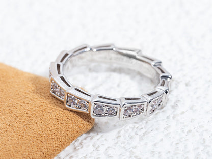 [Rose Jewellery]SERPENTI RING SILVER DIAMOND PAVED 3MM