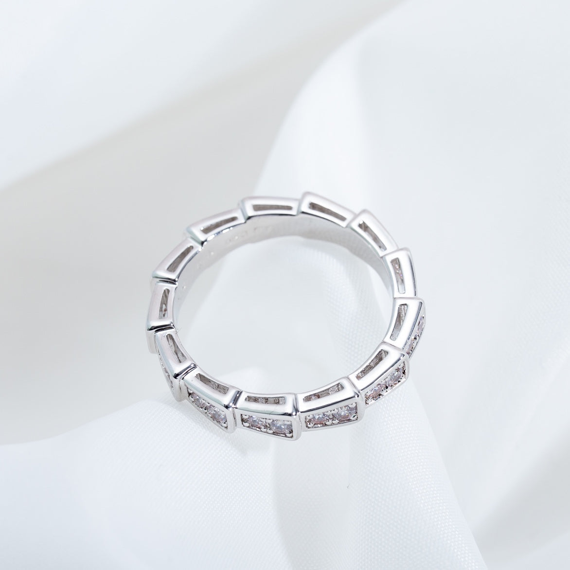 [Rose Jewellery]SERPENTI RING SILVER DIAMOND PAVED 3MM