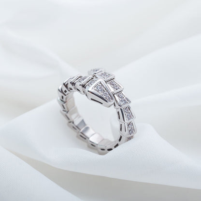 [Rose Jewellery]SERPENTI RING SILVER DIAMOND PAVED 4MM