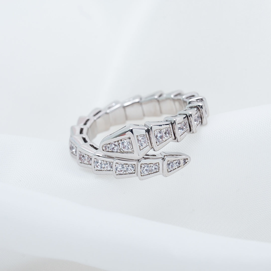 [Rose Jewellery]SERPENTI RING SILVER DIAMOND PAVED 4MM