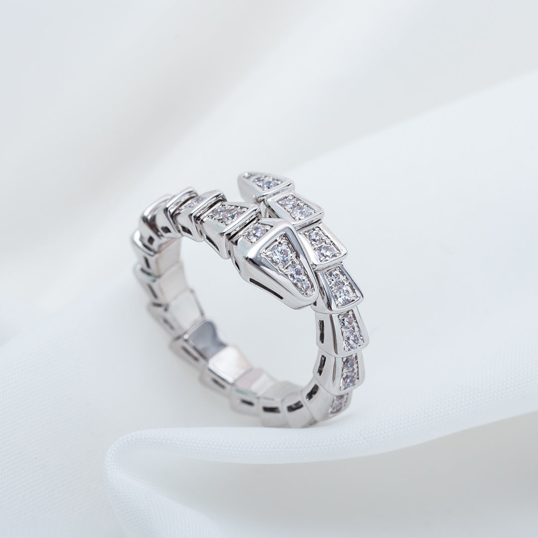 [Rose Jewellery]SERPENTI RING SILVER DIAMOND PAVED 4MM