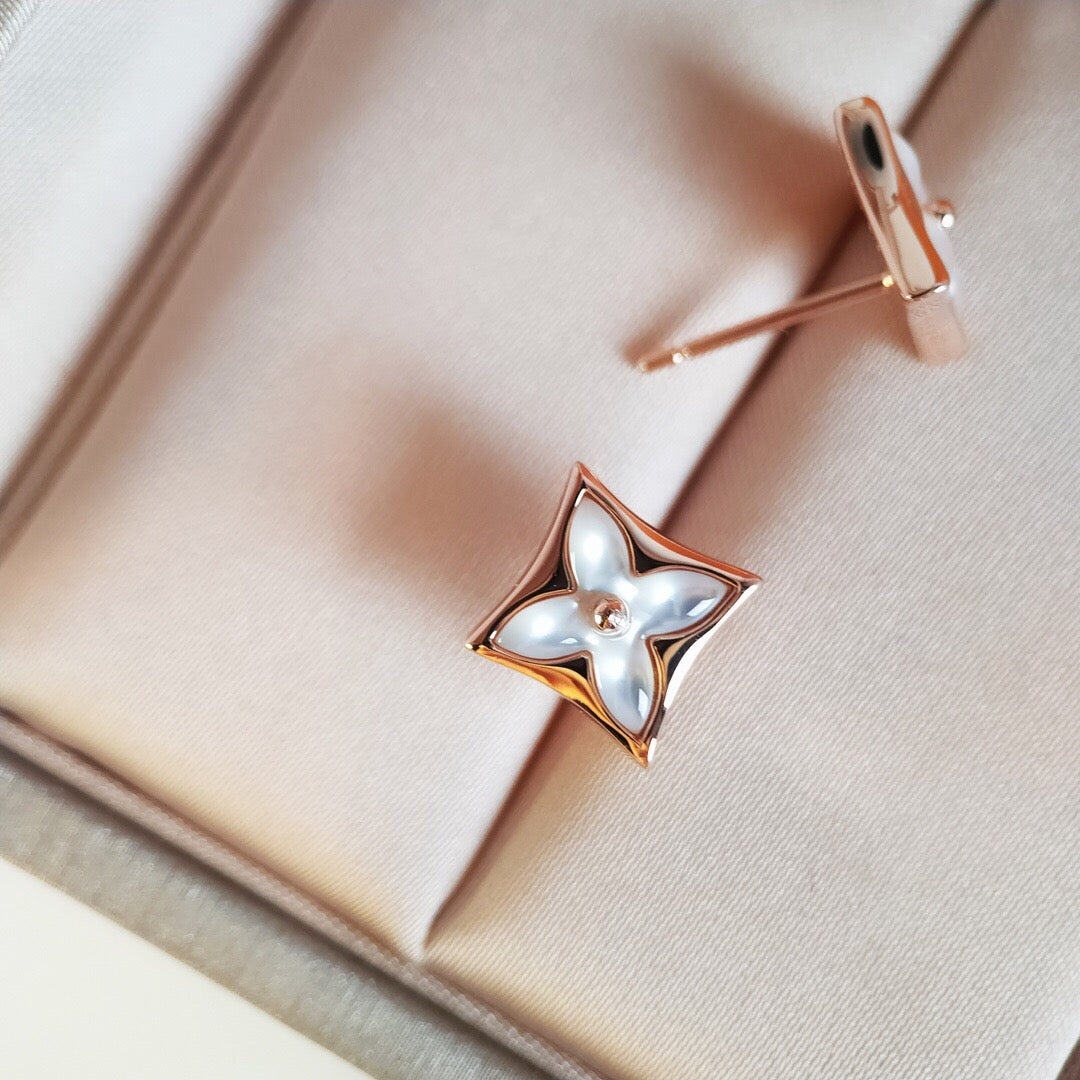 [Rose Jewellery]STAR MOP PINK GOLD EARRINGS