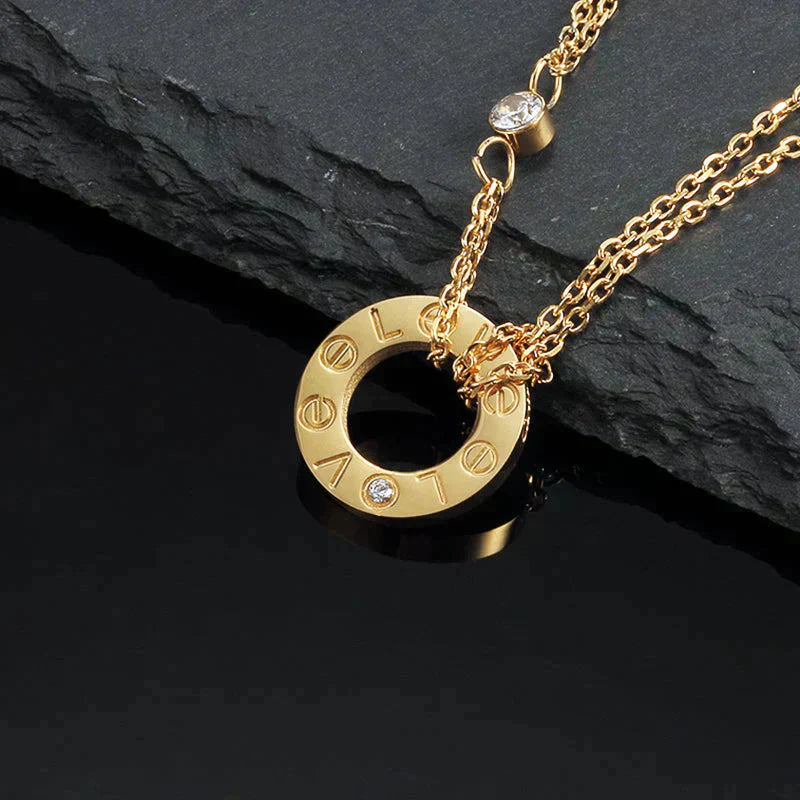 [Rose Jewellery]LOVE NECKLACE 16MM 2 DIAMONDS