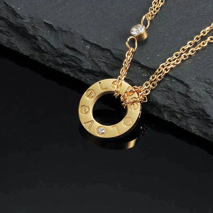 [Rose Jewellery]LOVE NECKLACE 16MM 2 DIAMONDS