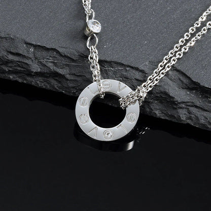 [Rose Jewellery]LOVE NECKLACE 16MM 2 DIAMONDS