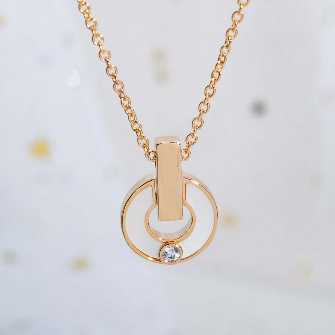 [Rose Jewellery]GARI NECKLACE PINK GOLD MOP