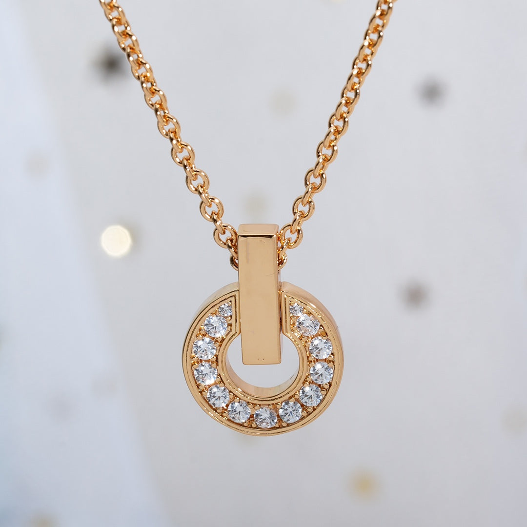 [Rose Jewellery]GARI NECKLACE PINK GOLD DIAMOND