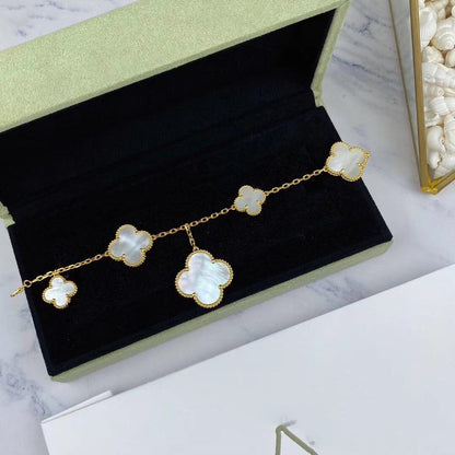 [Rose Jewellery]MAGIC CLOVER MOP GOLD BRACELET 5 MOTIFS