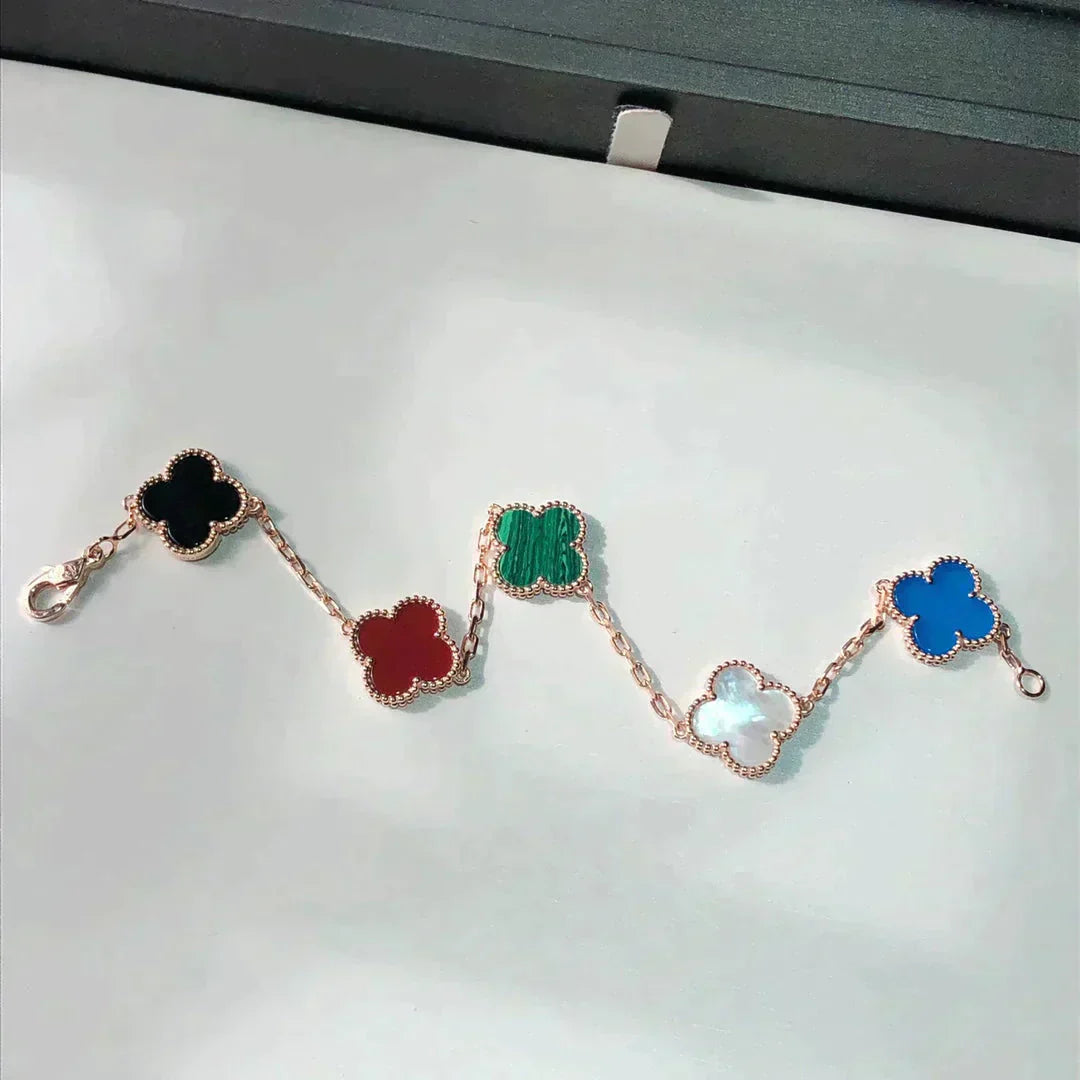 [Rose Jewellery]CLOVER 5 MOTIFS MULTICOLOR  BRACELET