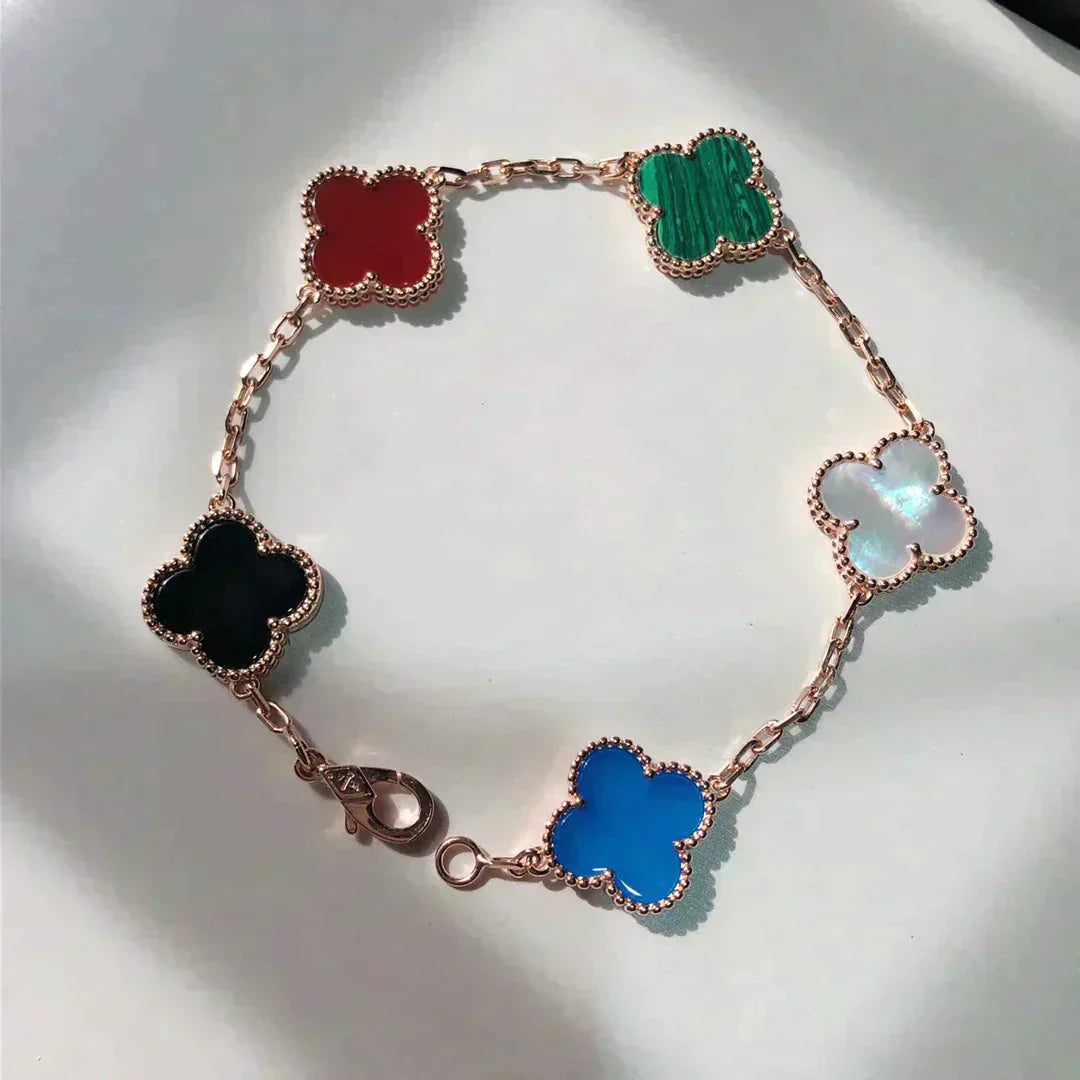 [Rose Jewellery]CLOVER 5 MOTIFS MULTICOLOR  BRACELET