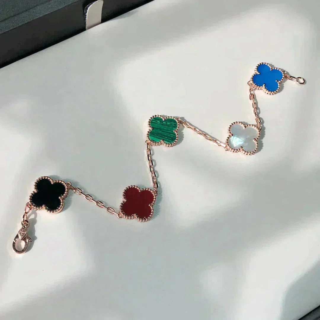 [Rose Jewellery]CLOVER 5 MOTIFS MULTICOLOR  BRACELET