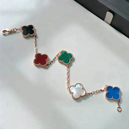 [Rose Jewellery]CLOVER 5 MOTIFS MULTICOLOR  BRACELET