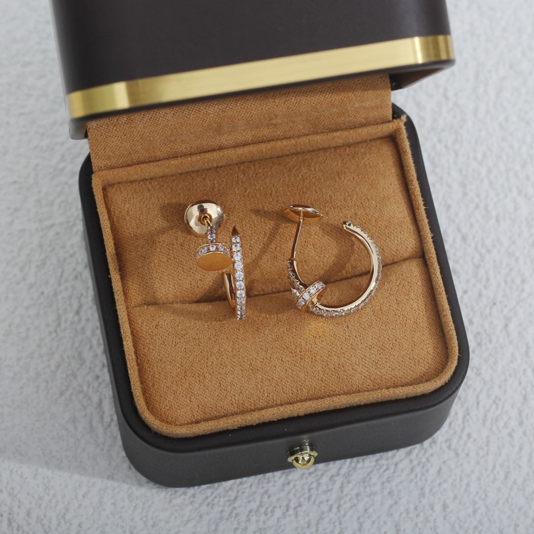 [Rose Jewellery]JUSTE EARRINGS 12.75MM PINK GOLD DIAMOND