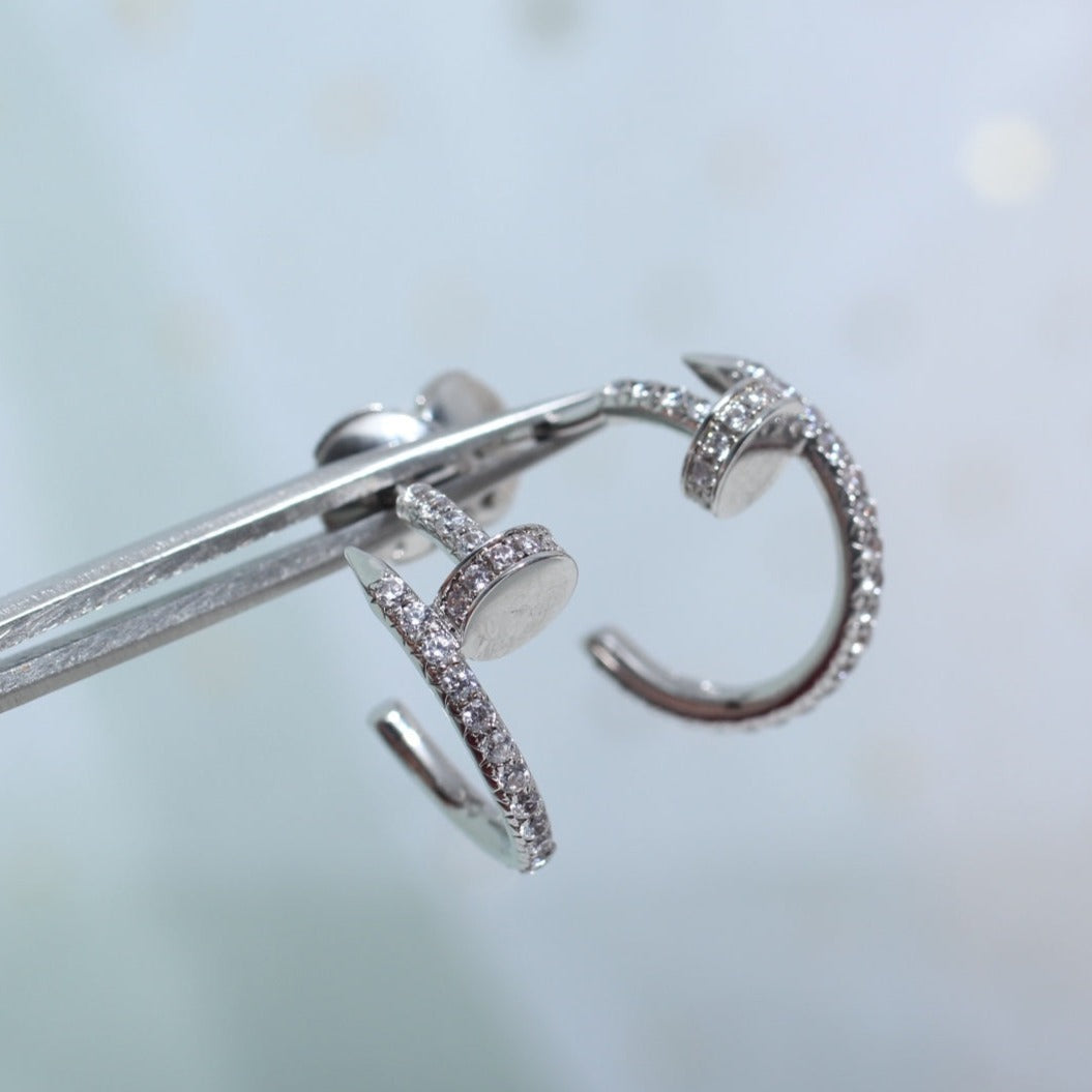 [Rose Jewellery]JUSTE EARRINGS 12.75MM SILVER DIAMOND