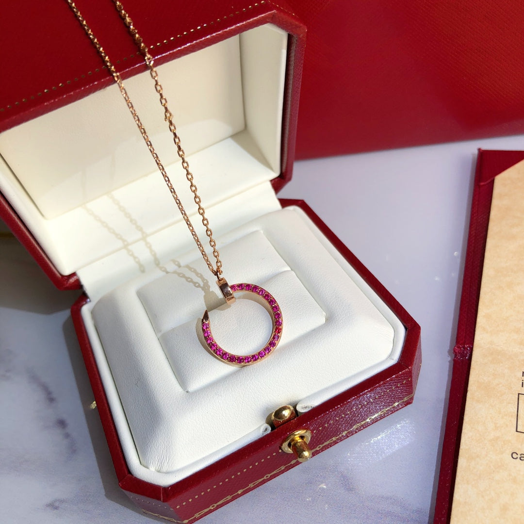 [Rose Jewellery]JUSTE NECKLACE GOLD RED DIAMONDS