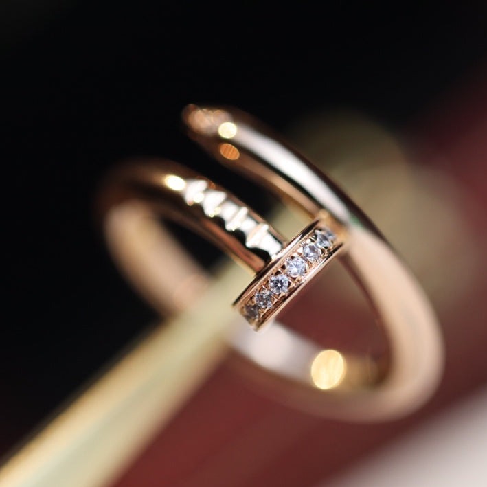 [Rose Jewellery]JUSTE RING 2.65MM PINK GOLD DIAMOND