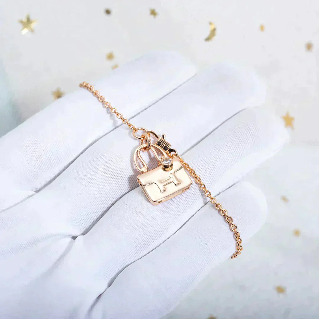 [Rose Jewellery]AMULETTE PEDANT ROSE GOLD NECKLACE