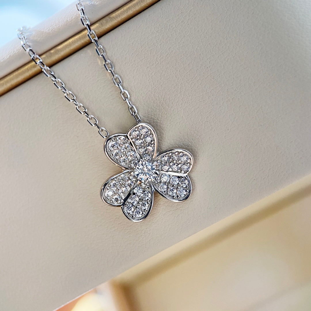 [Rose Jewellery]CLOVER DIAMOND NECKLACE SILVER