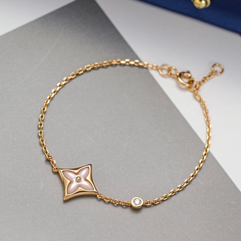 [Rose Jewellery]STAR 1 DIAMOND PINK GOLD BRACELET