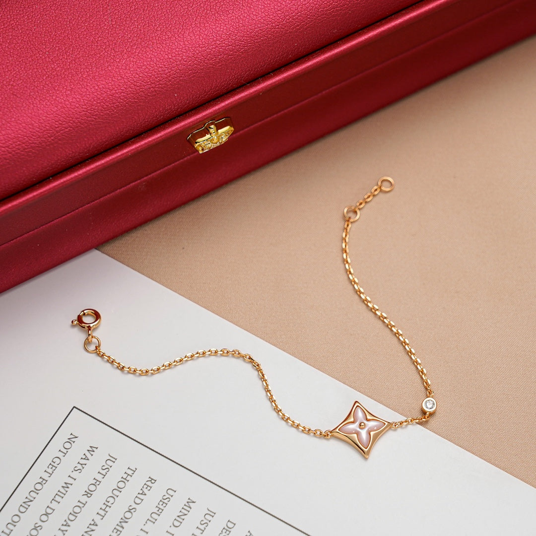 [Rose Jewellery]STAR 1 DIAMOND PINK GOLD BRACELET