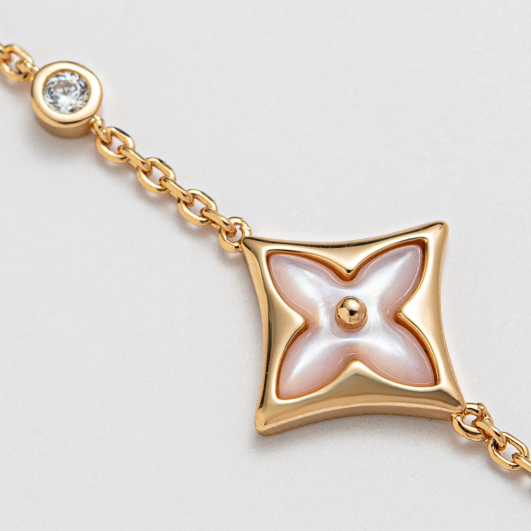 [Rose Jewellery]STAR 1 DIAMOND PINK GOLD BRACELET