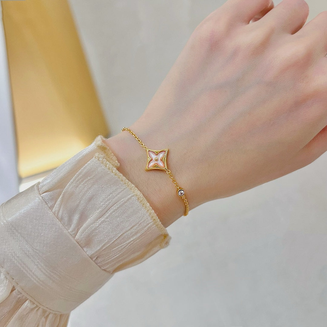 [Rose Jewellery]STAR 1 DIAMOND PINK GOLD BRACELET