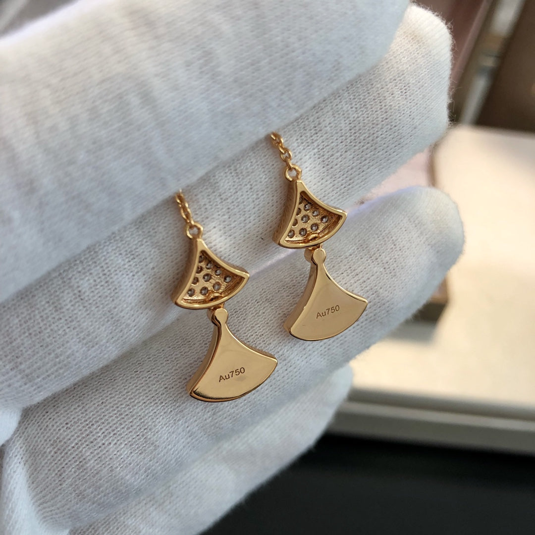 [Rose Jewellery]DREAM EARRINGS 3 MOTIFS DIAMOND MOP PINK GOLD