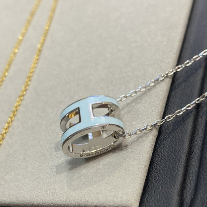 [Rose Jewellery]POP H LIGHT BLUE NECKLACE