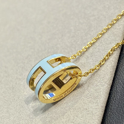 [Rose Jewellery]POP H LIGHT BLUE NECKLACE