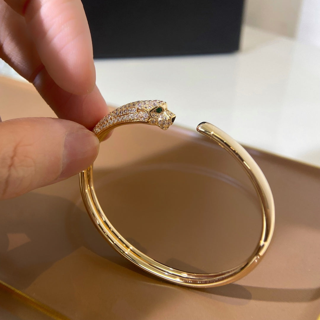 [Rose Jewellery]PANTHERE GOLD DIAMOND OPEN BRACELET