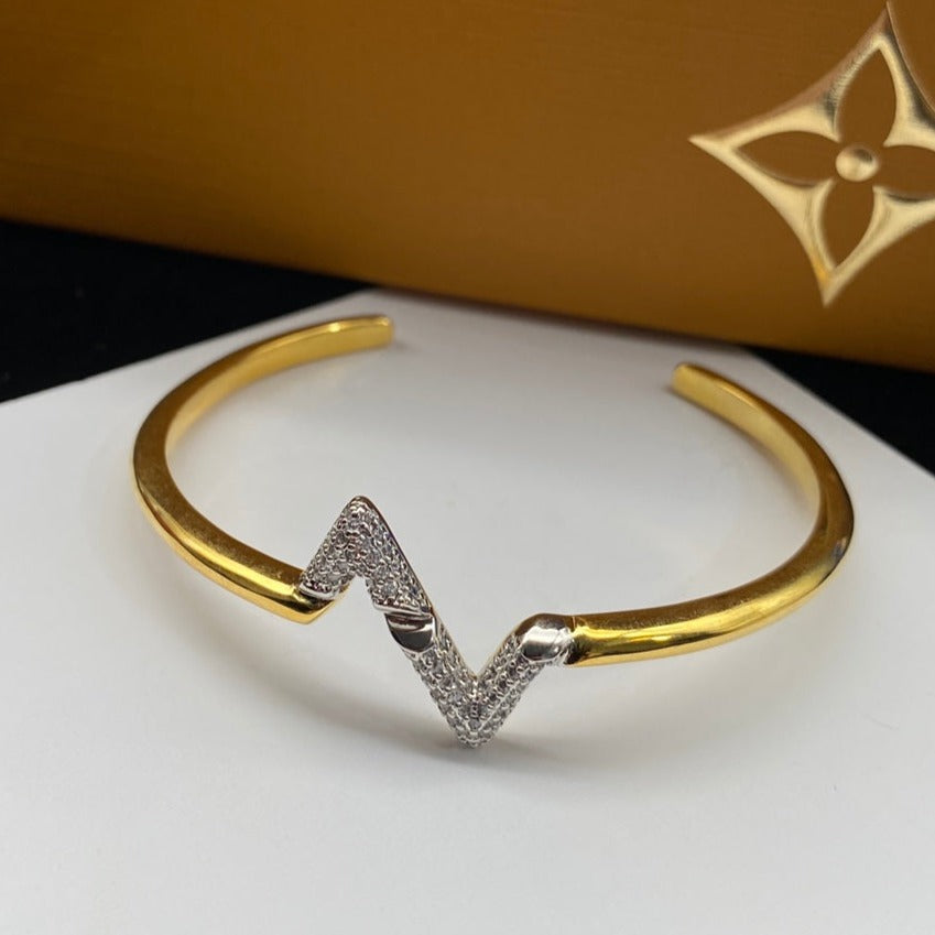 [Rose Jewellery]VOLTE UPSITE DOWN DIAMOND GOLD OPEN BRACELET