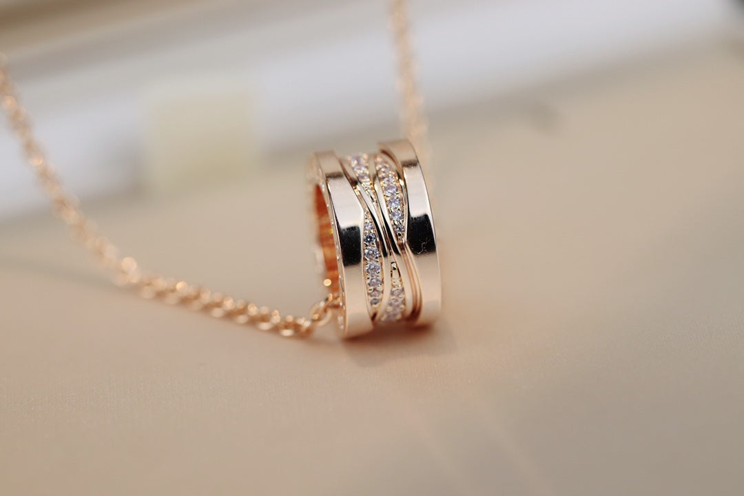 [Rose Jewellery]ZERO 1 PINK GOLD DIAMOND NECKLACE