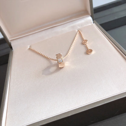 [Rose Jewellery]SERPENTI PEDANT DIAMOND PINK GOLD NECKLACE