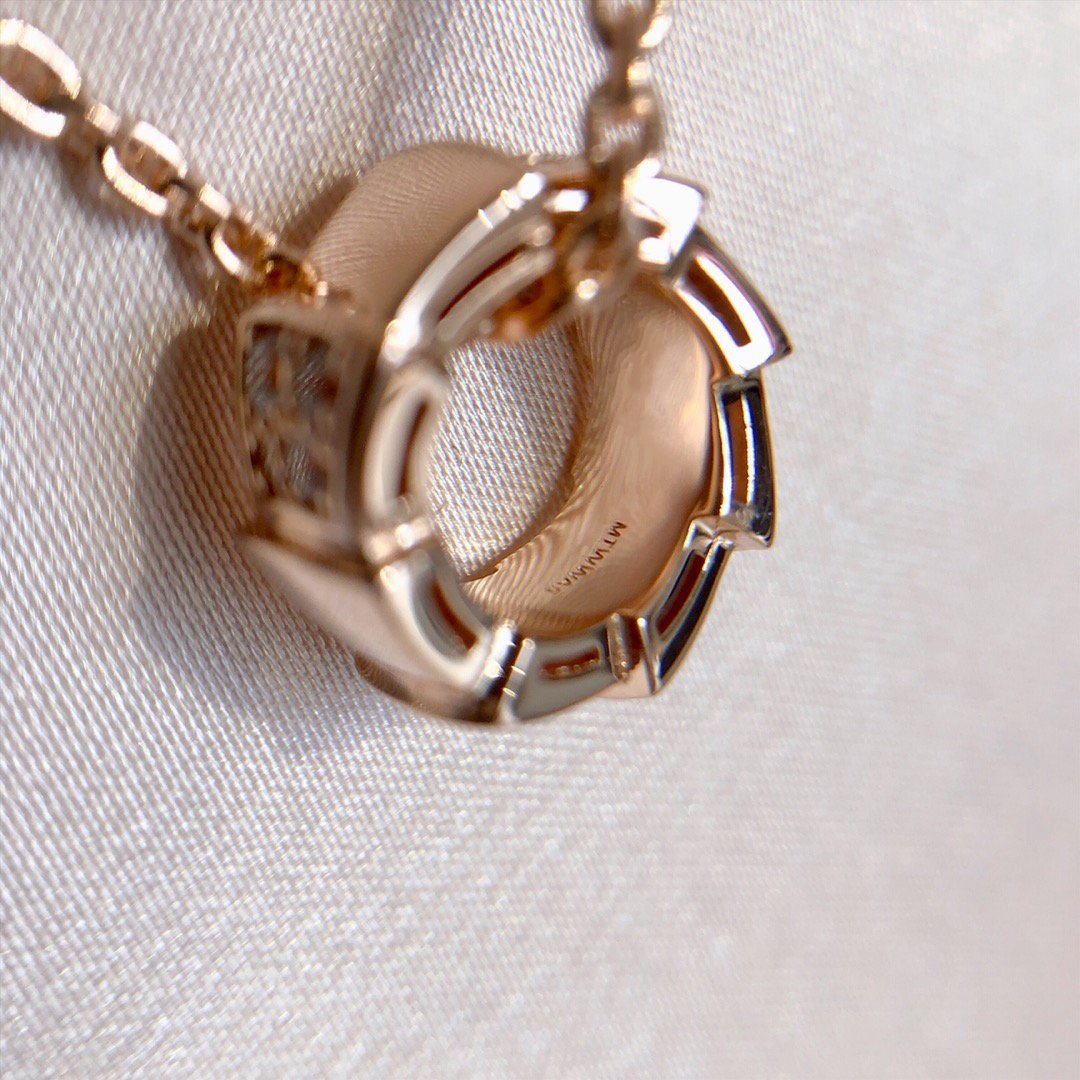 [Rose Jewellery]SERPENTI PEDANT DIAMOND PINK GOLD NECKLACE