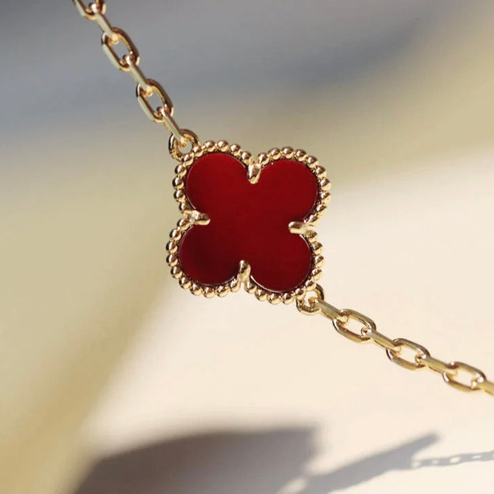 [Rose Jewellery]CLOVER 20 MOTIFS CARNELIAN NECKLACE