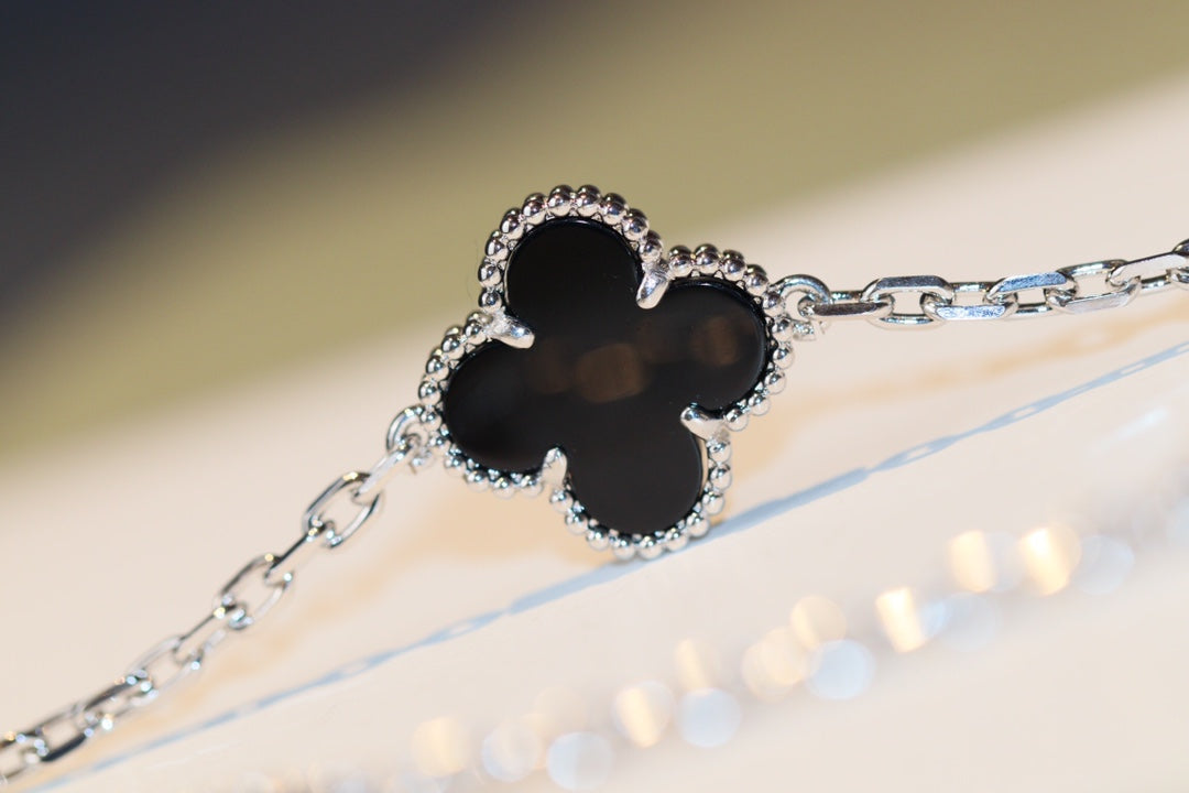 [Rose Jewellery]CLOVER 20 MOTIFS ONYX DIAMOND SILVER