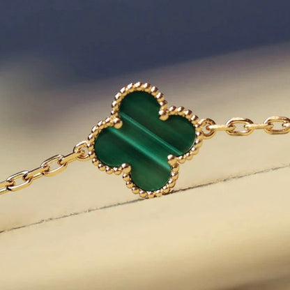 [Rose Jewellery]CLOVER 20 MOTIFS MALACHITE DIAMOND NECKLACE