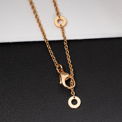 [Rose Jewellery]ZERO 1 WHITE CERAMIC PINK GOLD DIAMOND NECKLACE