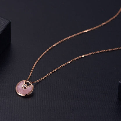 [Rose Jewellery]AMULETTE ROSE GOLD PINK MOP NECKLACE