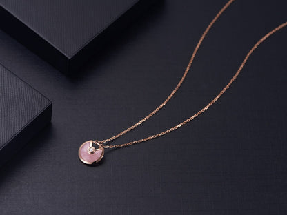 [Rose Jewellery]AMULETTE ROSE GOLD PINK MOP NECKLACE