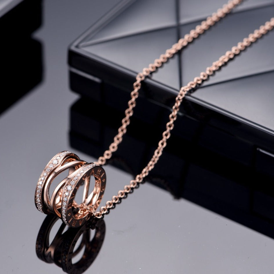 [Rose Jewellery]ZERO 1 PINK GOLD DIAMOND OPEN NECKLACE