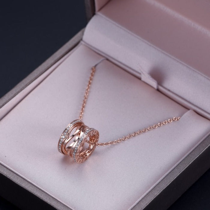 [Rose Jewellery]ZERO 1 PINK GOLD DIAMOND OPEN NECKLACE